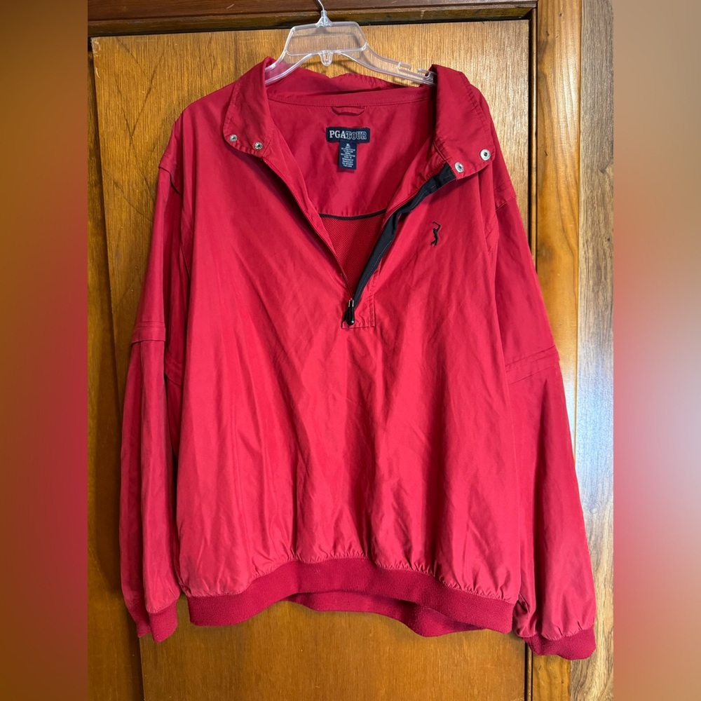 Vintage PGA Tour red quarter zip jacket, Men’s XL